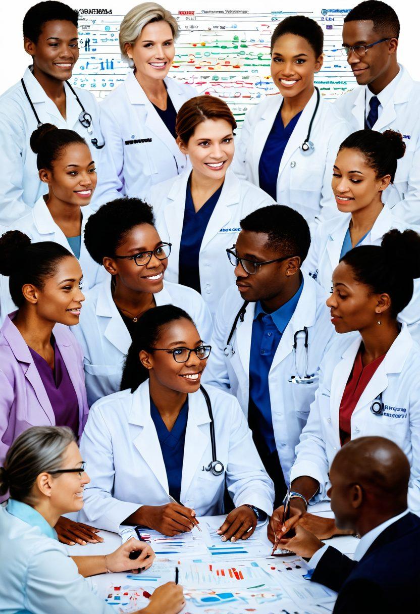 A vibrant collage of diverse individuals actively engaging in discussions about various treatment options, with an array of medical charts and supportive resources in the background. A glowing path leading towards clarity symbolizes informed decision-making. Soft light illuminates their faces, portraying confidence and hope. super-realistic. vibrant colors. white background.